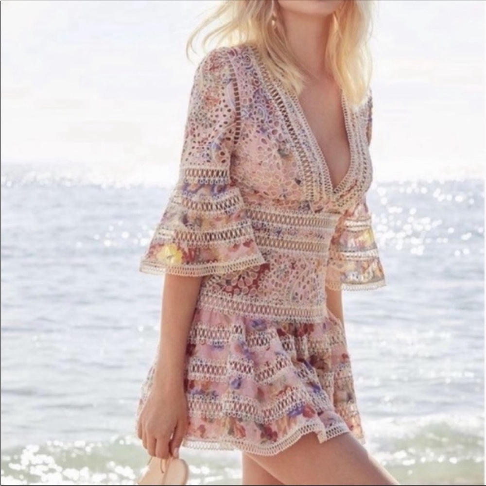 Zimmermann Lovelorn frill mini dress NWOT perfect condition size 0p